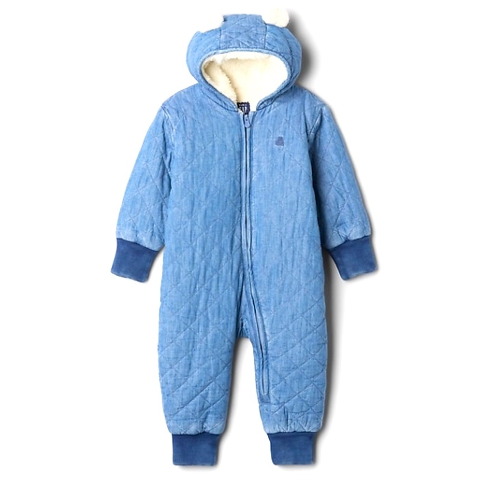 Baby Gap Quilted Chambray one-piece